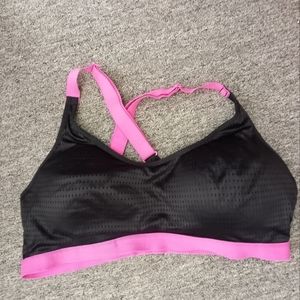 Pro Zone black mesh and neon pink sports bra size extra large